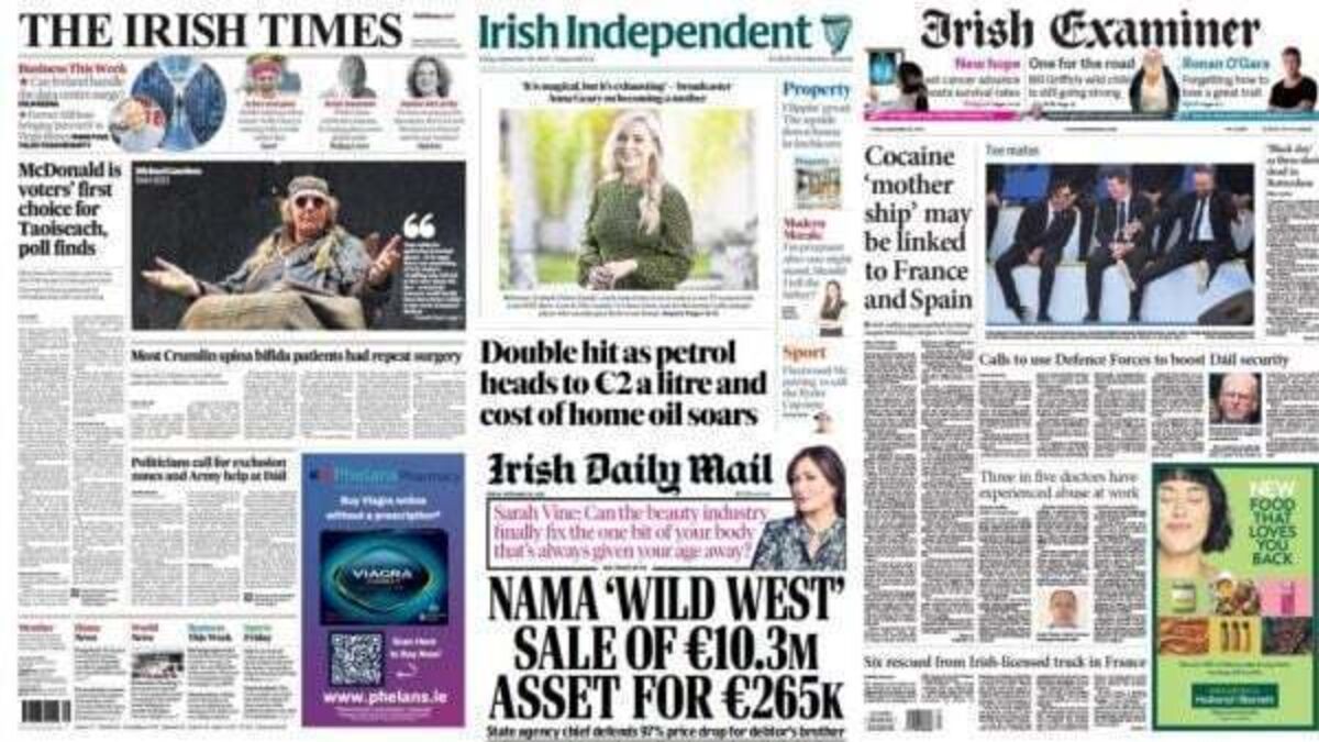 What the papers say: Friday's front pages