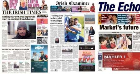 What the papers say: Saturday's front pages