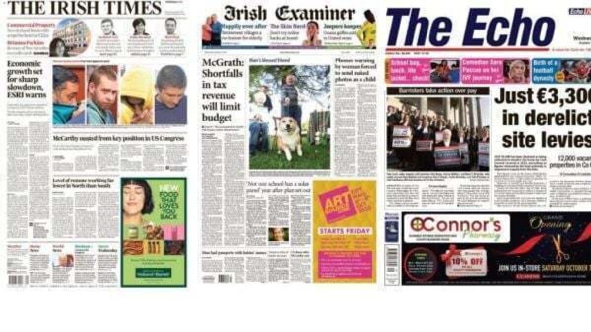 What the papers say: Wednesday's front pages