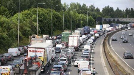 Major five-vehicle collision on M50 Northbound is cleared