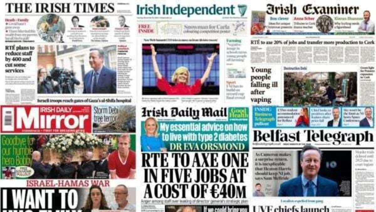 What the papers say: Tuesday's front pages