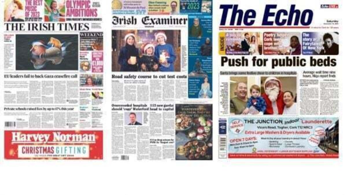 What the papers say: Saturday's front pages
