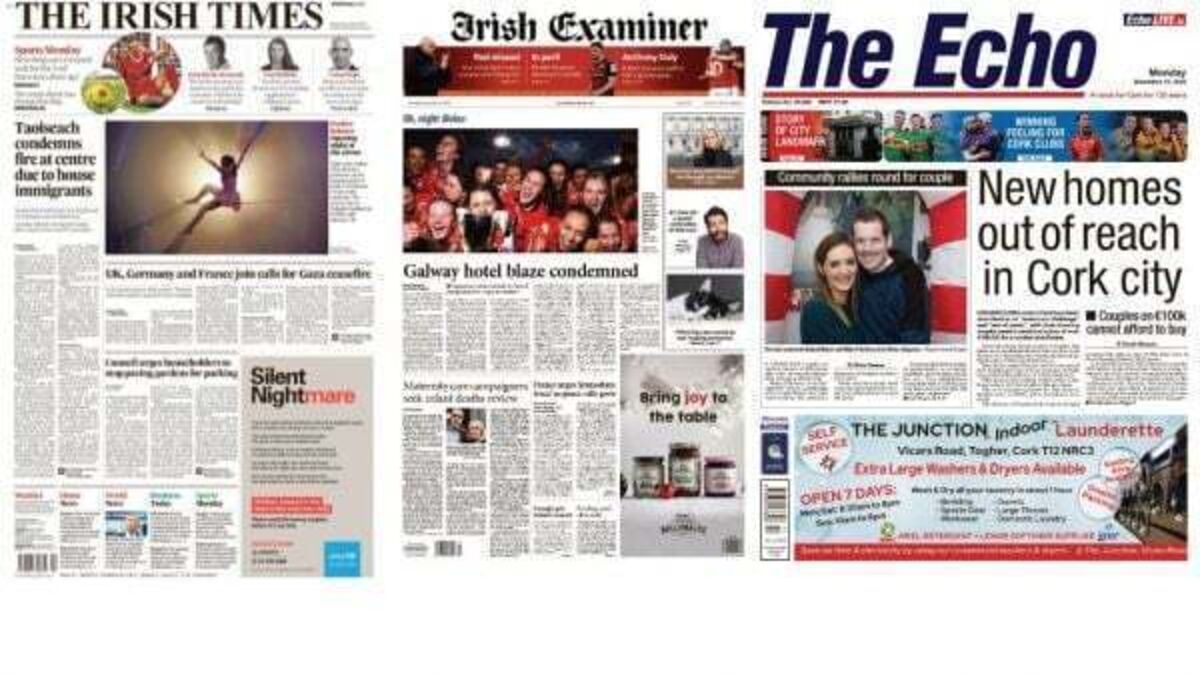 What the papers say: Monday's front pages