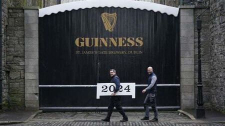 It’s a privilege, say local duo who put new year on Dublin’s St James’s Gate