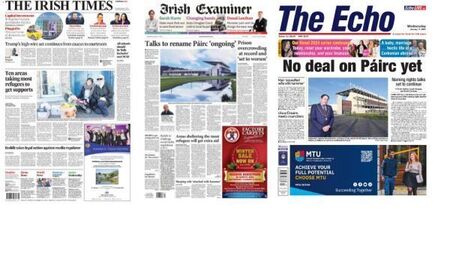 What the papers say: Wednesday's front pages