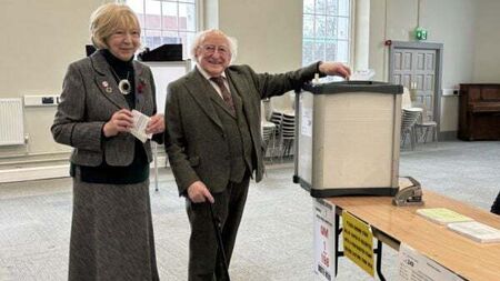 President Michael D Higgins among those to vote in referendums