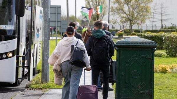 Protesters block road to Shannon Airport calling for end to usage by US military