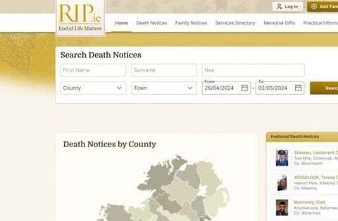 Irish Times Group acquires RIP.ie website - News - Kildare Nationalist