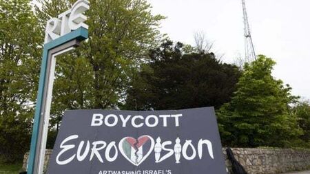 Protesters call on RTÉ to boycott 2024 Eurovision Song Contest