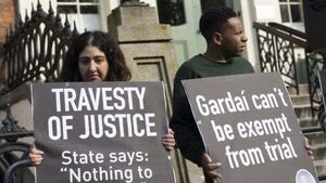 Nkencho family protest against decision not to prosecute gardaí over his death Nkencho family protest against decision not to prosecute gardaí over his death
