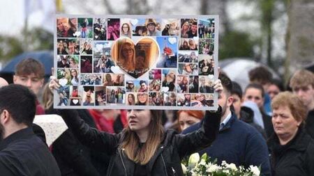 Final loving texts of teenage couple killed in collision read to funeral mourners