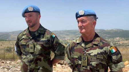 Father retiring after 42 years in Defence Forces to serve final tour with son