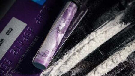 Increase in the number of people treated for cocaine addiction