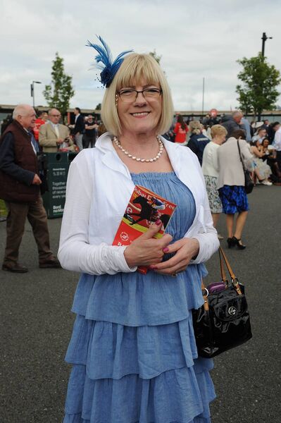 Valerie Golden enjoying herself at the derby Photo: Jimmy Fullam