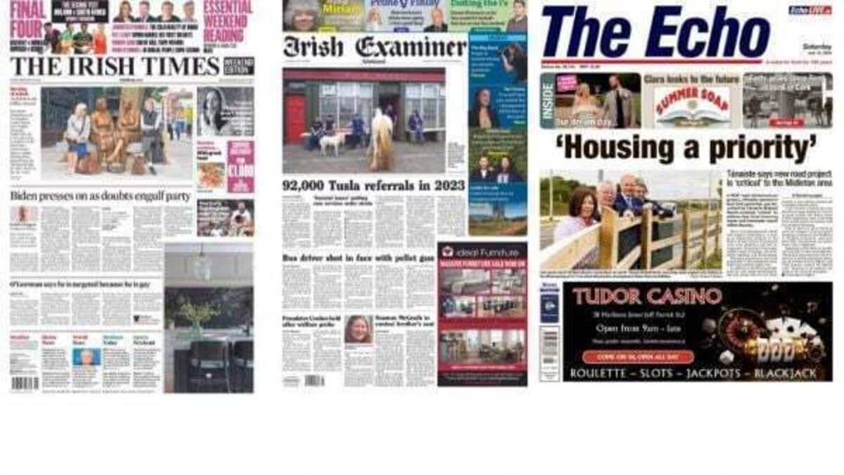 What the papers say: Saturday's front pages