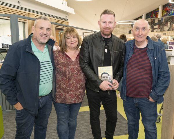 Chris Swaine, Carmel Day, Shane O'Sullivan and Colm Walsh at the event in Athy Library