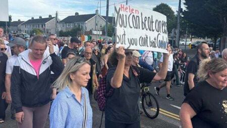 Fire breaks out after protest at Dublin factory earmarked for asylum seekers