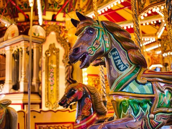 Traditional merry-go-round at a funfair. Pic: iStock.
