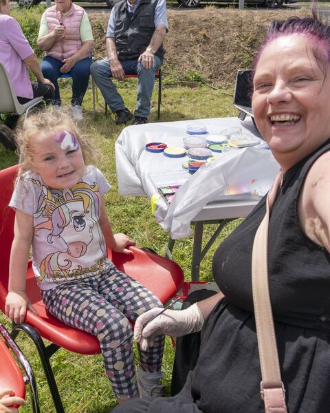 Coda Leigh Condron gets her face painted by Johanna Lyons Coda Leigh Condron gets her face painted by Johanna Lyons