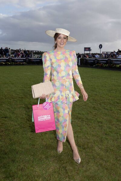 Eimear Mahon from Sandymount, Dublin winner of the Athlone Towncentre’s ‘Friday’s Most Stylish’ at the Galway Races