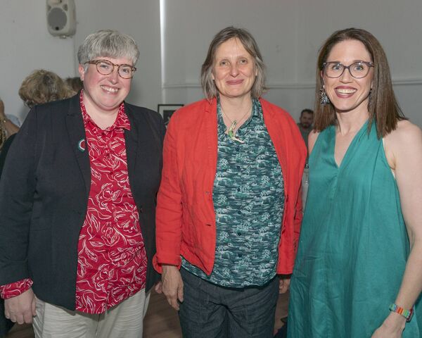 Alice Farrell, Caroline Willians(Director of Riverbanks Arts Cenre) and Elaine Donnelly (Acting Arts Offcier).