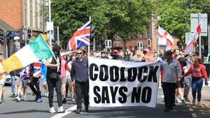 Taoiseach criticises those who ‘hijacked’ Tricolour at Belfast anti-immigration protest Taoiseach criticises those who ‘hijacked’ Tricolour at Belfast anti-immigration protest