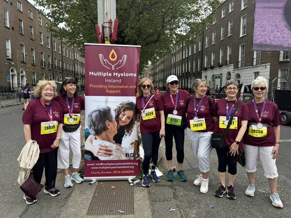 Ann Fleming (second from left) taking part in a Multiple Myeloma fundraiser earlier this year Ann Fleming (second from left) taking part in a Multiple Myeloma fundraiser earlier this year