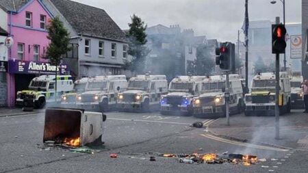 Man charged with rioting offences at Belfast court