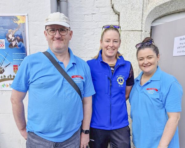 Colm McNamee and Jayne Sherlock of Athy Community Family Resource Centre with Aisling Hyland of Athy Lions Club Colm McNamee and Jayne Sherlock of Athy Community Family Resource Centre with Aisling Hyland of Athy Lions Club
