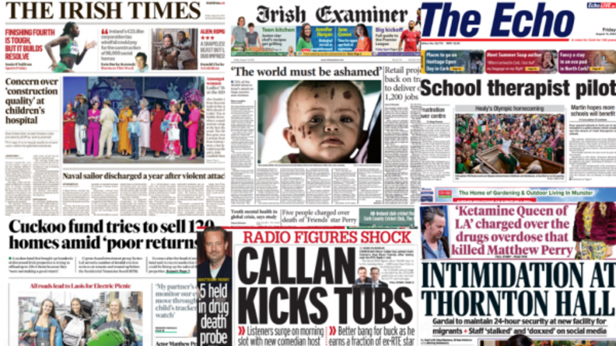 What the papers say: Friday's front pages