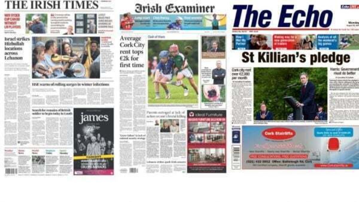 What the papers say: Monday's front pages