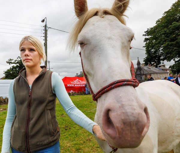 Laura Tutty with her horse Daisy at the Borris Fair Photos: michaelorourkephotography.ie