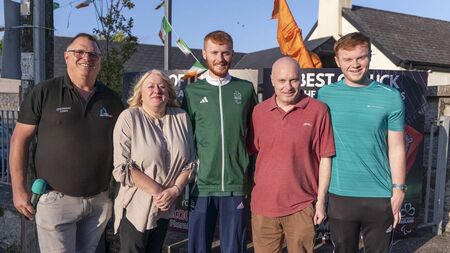 Big turnout in Castledermot to wish Aaron the best in the Paralympics
