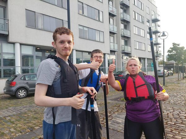 Oisin Smith, Jake Egan and leader Linda Dobbyn