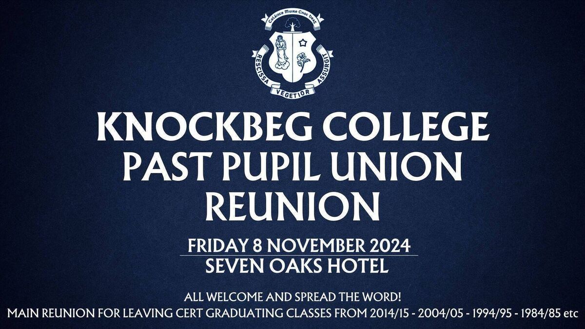 Kildare past pupils of Knockbeg college encouraged to attend reunion 