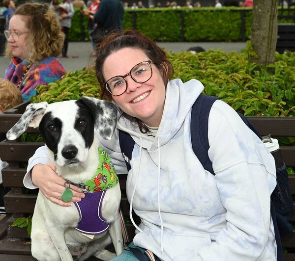 Jenny Duffy and her dog Nellie 