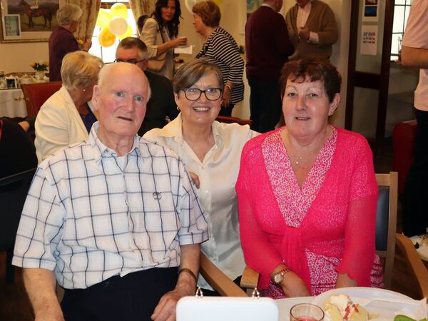 Paddy Gilligan with two people who worked with him for years on the parish finances, Evelyn McKenzie-Smyth and Pat Clarke
