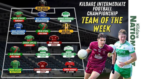 Kildare Nationalist Intermediate Football Championship Team of the Week Graphic: @KildareFan2024