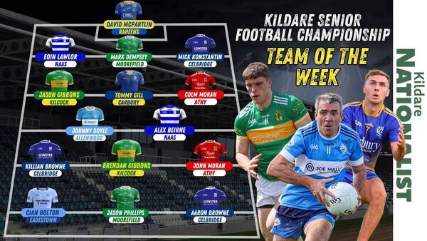 Kildare Nationalist Senior Football Championship Team of the Week, week 4 Graphic: @KildareFan2024