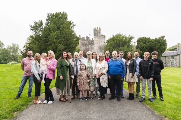 Shay and Patricia Chanders with their family at Kilkea Castle