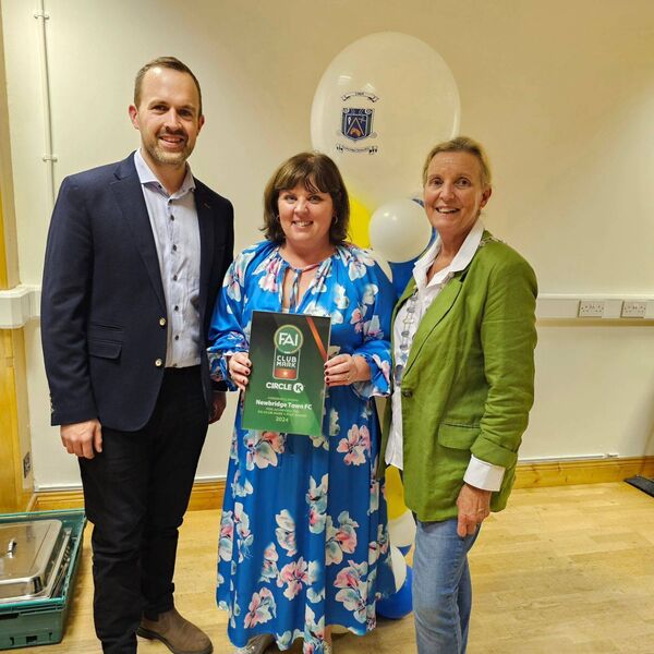 Cllr Rob Power, Siobhan Donnelly (Newbridge Town Vice Sectretary), Cllr Peggy O'Dwyer.