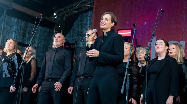 Olivia Nestor sings with Newbridge Gospel Choir Photo: Aishling Conway