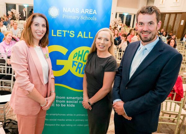 Guest Speakers Mary Feighan (Mercy Convent Go Phone Free Sub-Committee member), Catherine Hallissey (Pyscologist) and Brian Barron (Principal Portlow NS, Waterford)