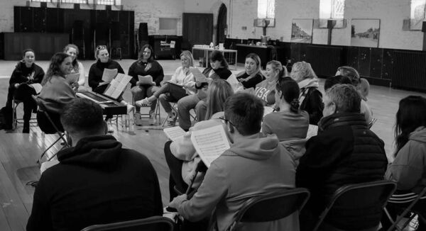 Cast of Newbridge Musical Theatre during rehearsal Cast of Newbridge Musical Theatre during rehearsal