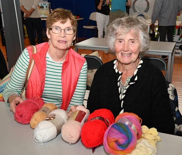 Mary Groarke and Angela Lane of Newbridge Knitters 