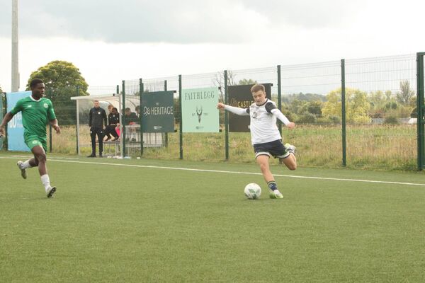 Jamie Byrne in one of the many crosses he made on Saturday