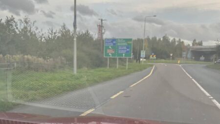 New sign at M9 exit is putting lives at risk