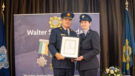 Kildare garda wins Scott Medal for intercepting homemade bomb