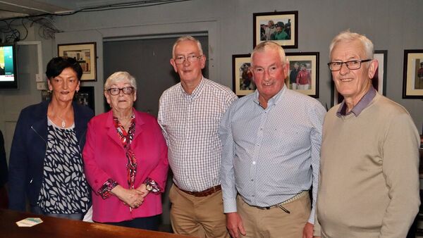 John Kelly, centre, with his mother Elisabeth and siblings Martha, Pat and Joe