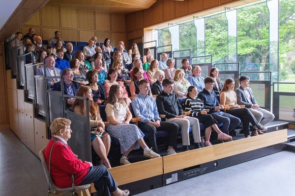 The invited guests in the Cape Cross Auditorium at Kildangan Stud